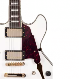 Double Cut Semi-Hollow Electric Guitar - White